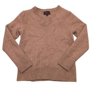 Quince‎ 100% Mongolian Cashmere Crewneck Sweater Tan Youth Medium